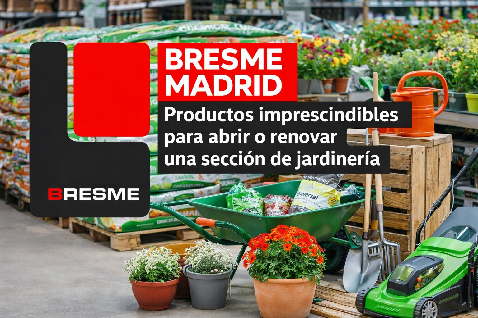 Productos para abrir o renovar una sección de jardinería